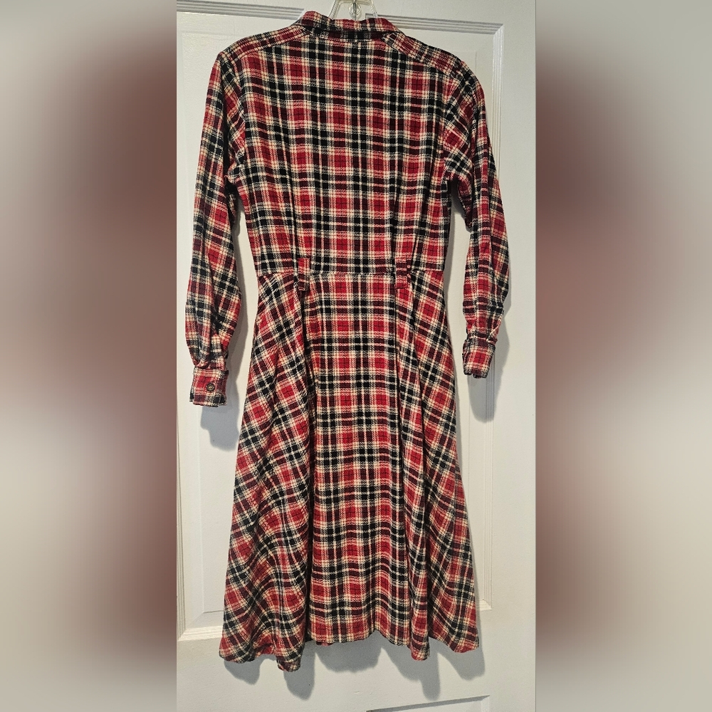Tatyana Red and Black Plaid Long Sleeve Dress - Picture 5 of 7